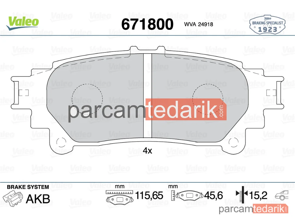 671800 | Fren Balatası (Arka) — Lexus GS, Lexus RX, Lexus RC